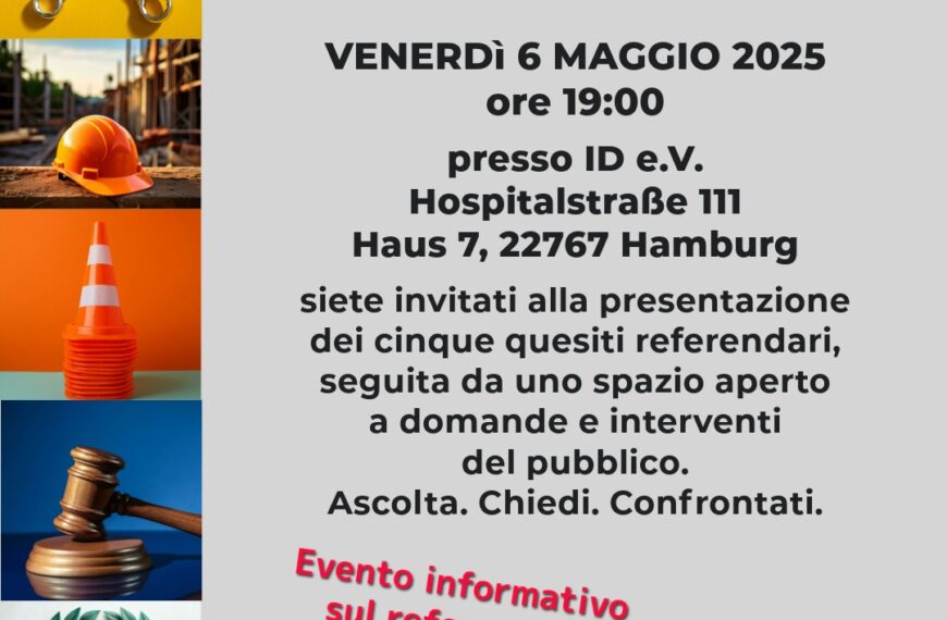 Referendum lavoro e cittadinanza – Evento informativo ad Amburgo